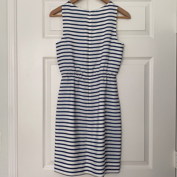 J. Crew Navy and White Striped Sleeveless Dress Size 0 - Picture 5 of 10